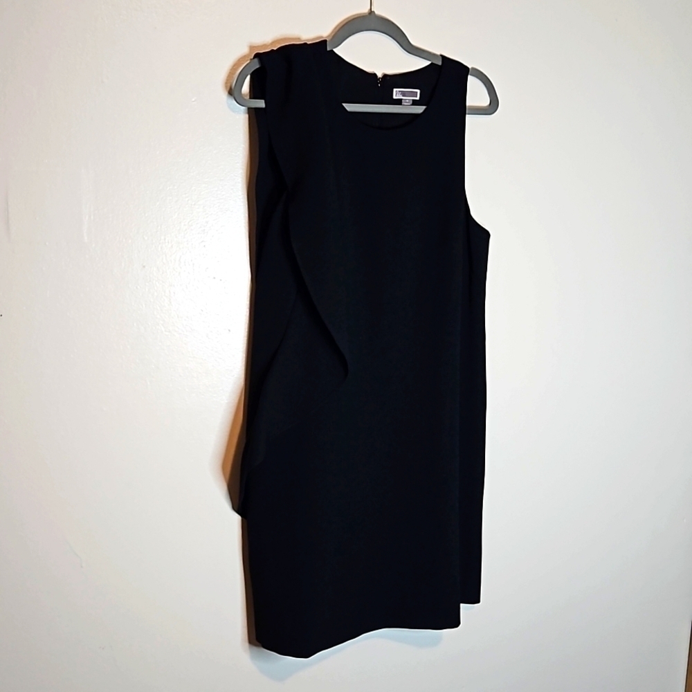 Chelsea28 Black Asymmetrical Ruffle Dress Size 10